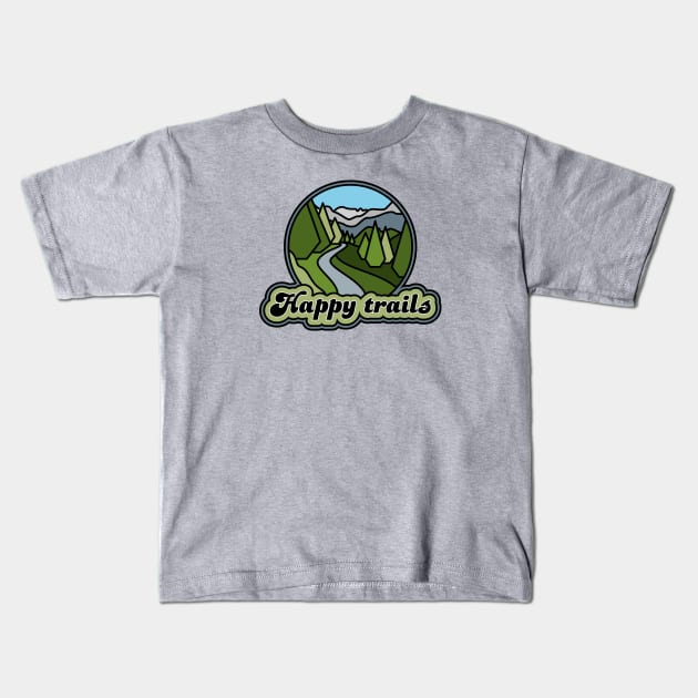 Happy Trails Kids T-Shirt by Phil Tessier